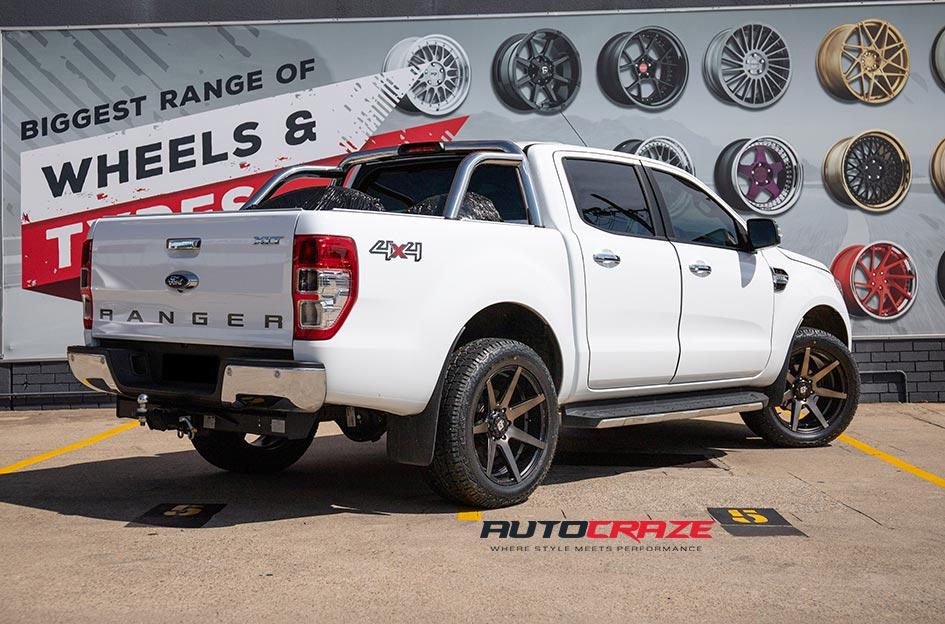 FORD RANGER AVALANCHE MACHINED FACE MATTE BLACK DARK TINT
